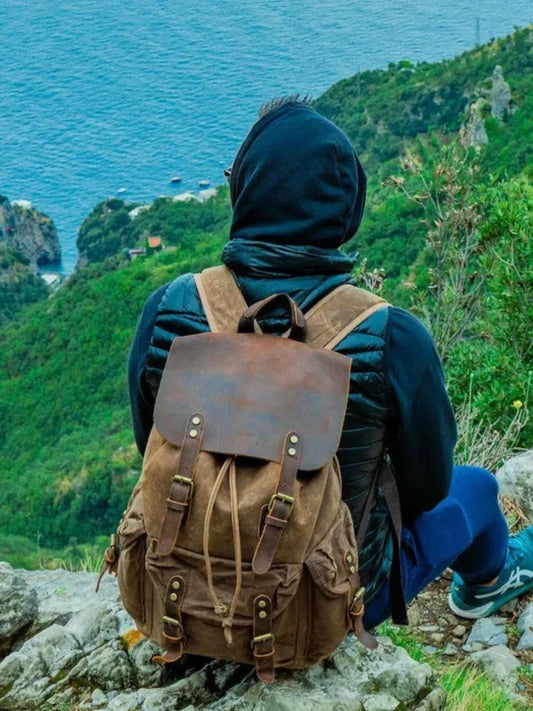 Leder Rucksack "Jäger" - TOLLzWOOD