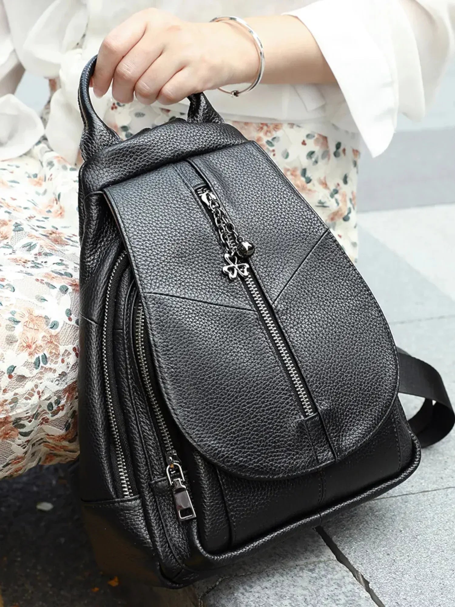 Leder Rucksack "Krokus" - TOLLzWOOD