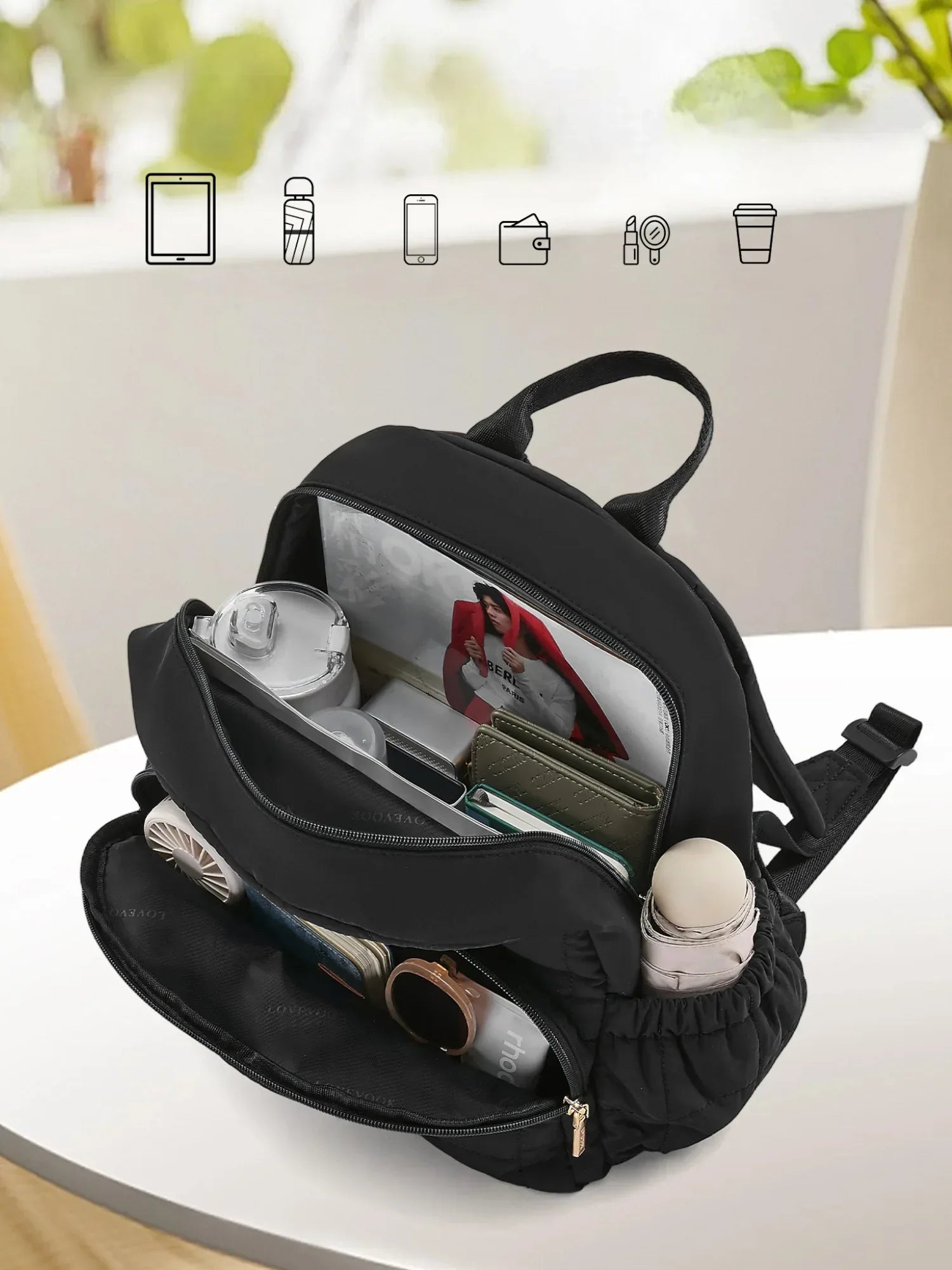 Schwarze Rucksack Lovevook - TOLLzWOOD