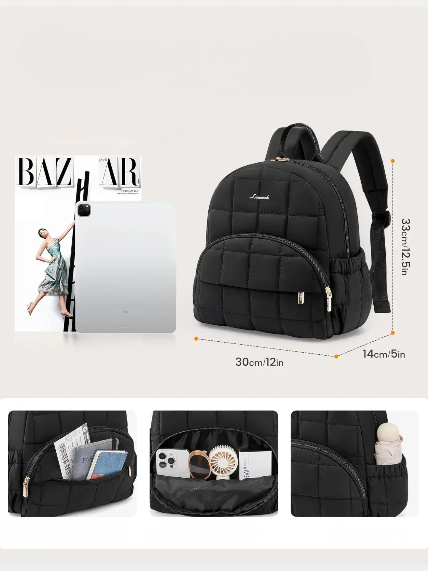 Schwarze Rucksack Lovevook - TOLLzWOOD