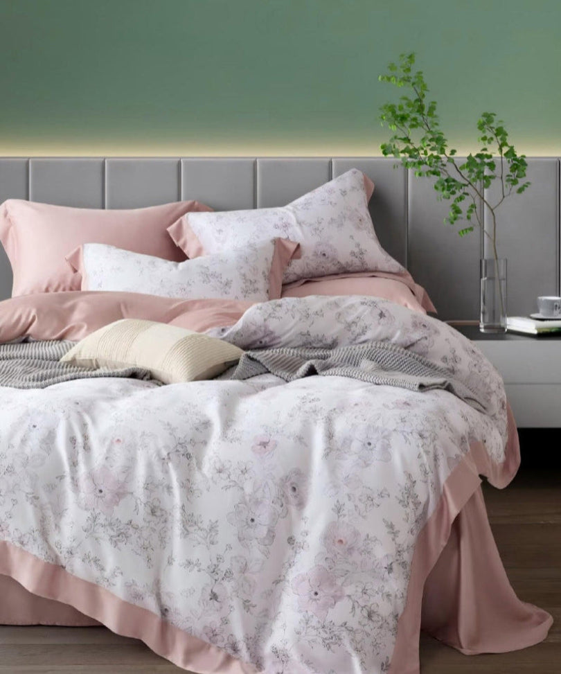 Bettwäsche-Set HQ-Tencel 300TC – Rosa