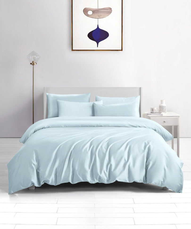 Cotton bedding set 500TC, blue