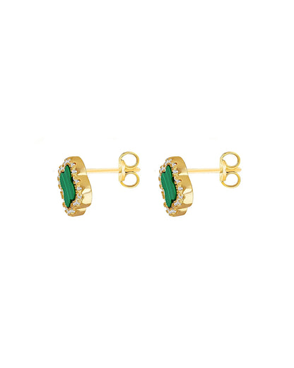 Schmuck Ohrringe "Clover" aus 925er in goldgrün Farbe - TOLLzWOOD