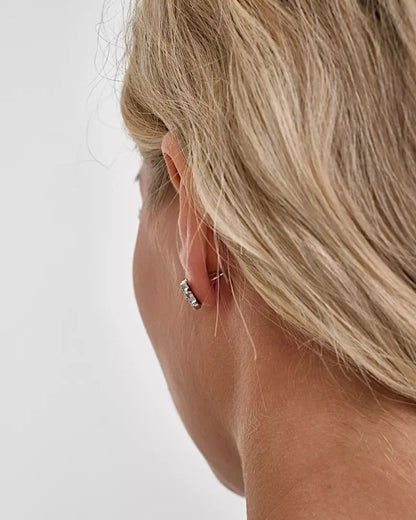 Schmuck Ohrringe "Clover" aus 925er in silbrig-grüne Farbe - TOLLzWOOD