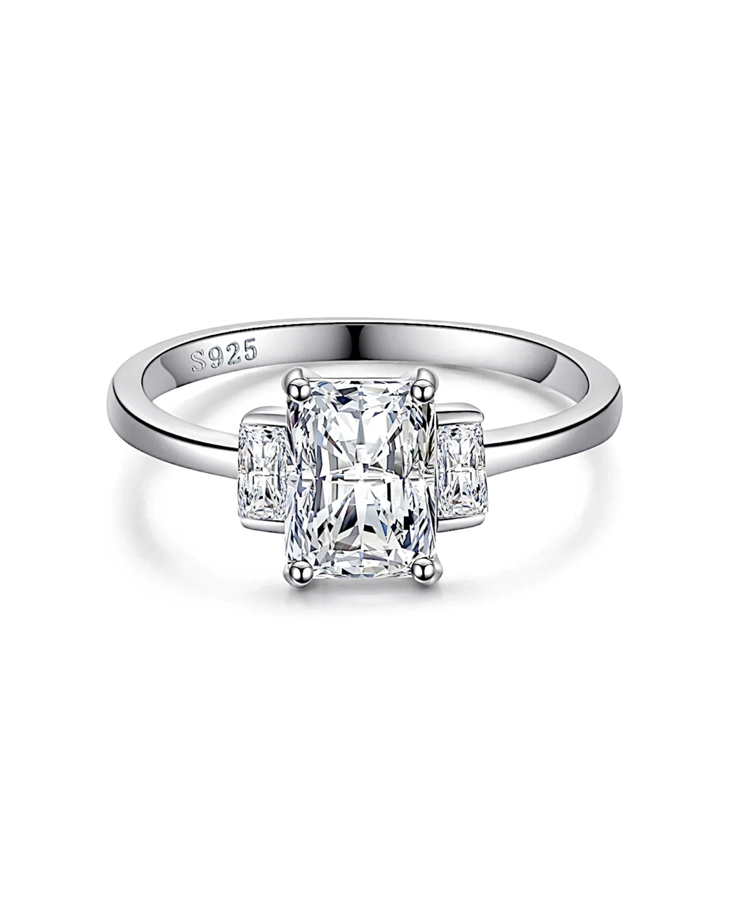 Ring aus 925er Sterlingsilber mit großem Zirkon - TOLLzWOOD