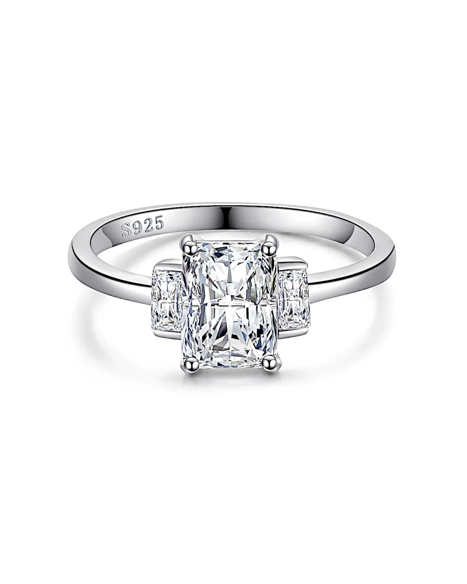 Ring aus 925er Sterlingsilber mit großem Zirkon - TOLLzWOOD