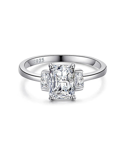 Ring aus 925er Sterlingsilber mit großem Zirkon - TOLLzWOOD