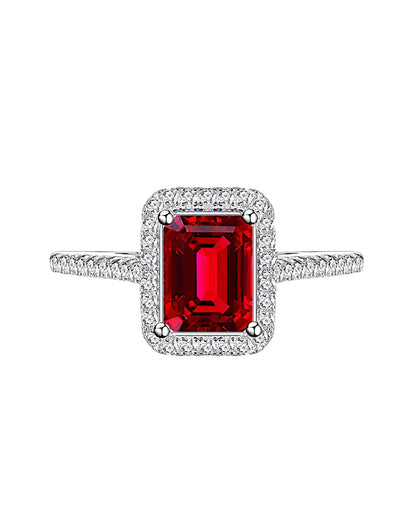 Ring aus 925er Silber mit grünem Zirkonia - TOLLzWOOD