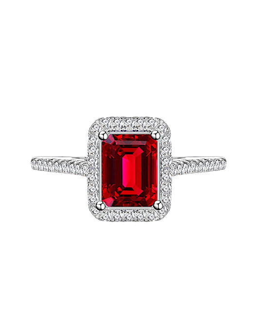 Ring aus 925er Silber mit grünem Zirkonia - TOLLzWOOD