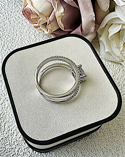 Ring aus 925er Sterlingsilber mit einem großen Zirkonia - TOLLzWOOD