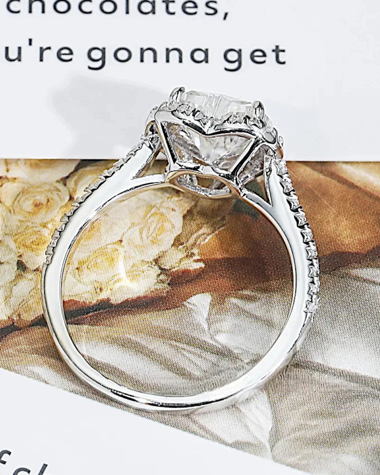 Ring aus 925er Sterlingsilber mit einem großen herzförmigen Zirkonia - TOLLzWOOD