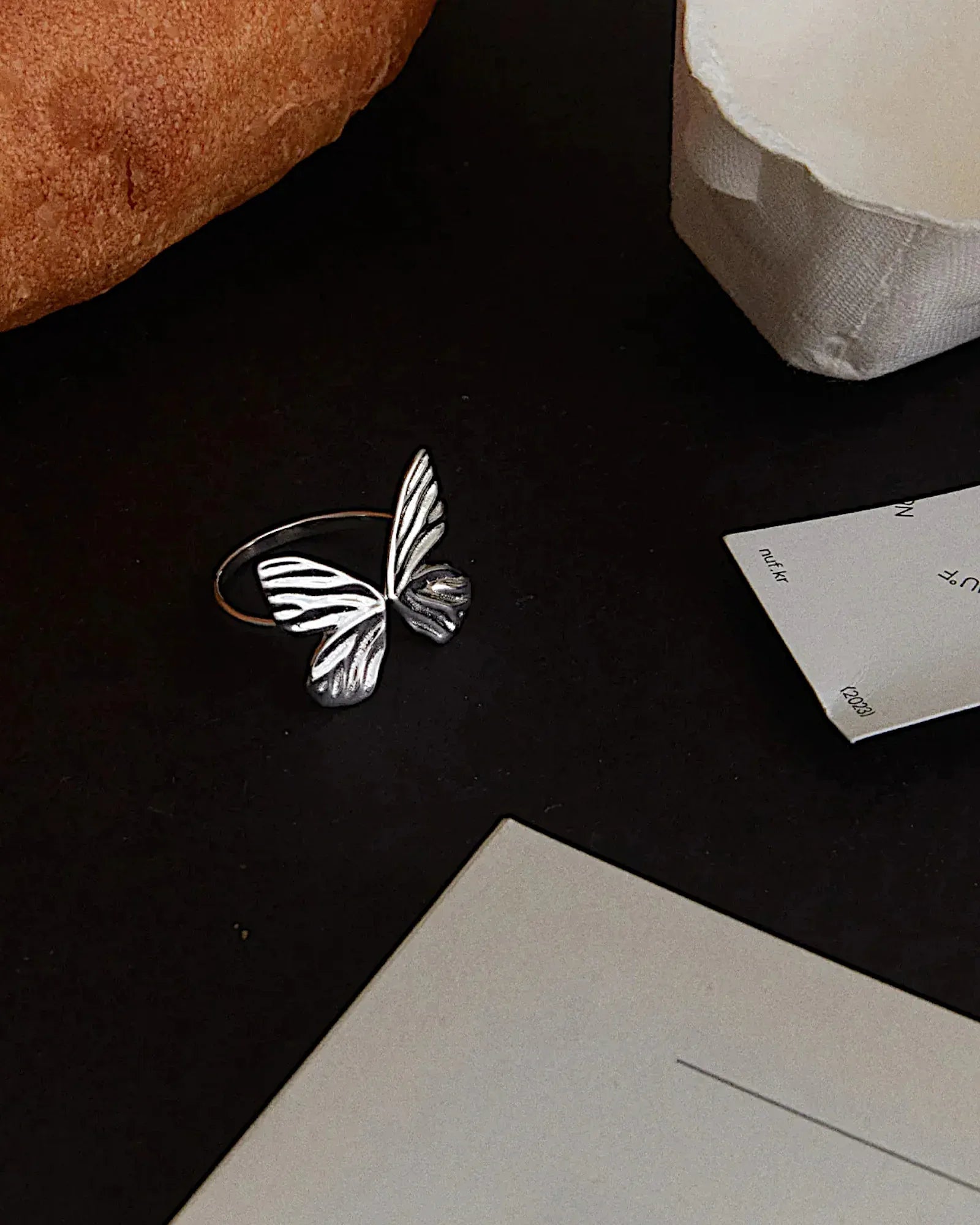Schmetterlingsförmiger Ring aus 925er Sterlingsilber - TOLLzWOOD