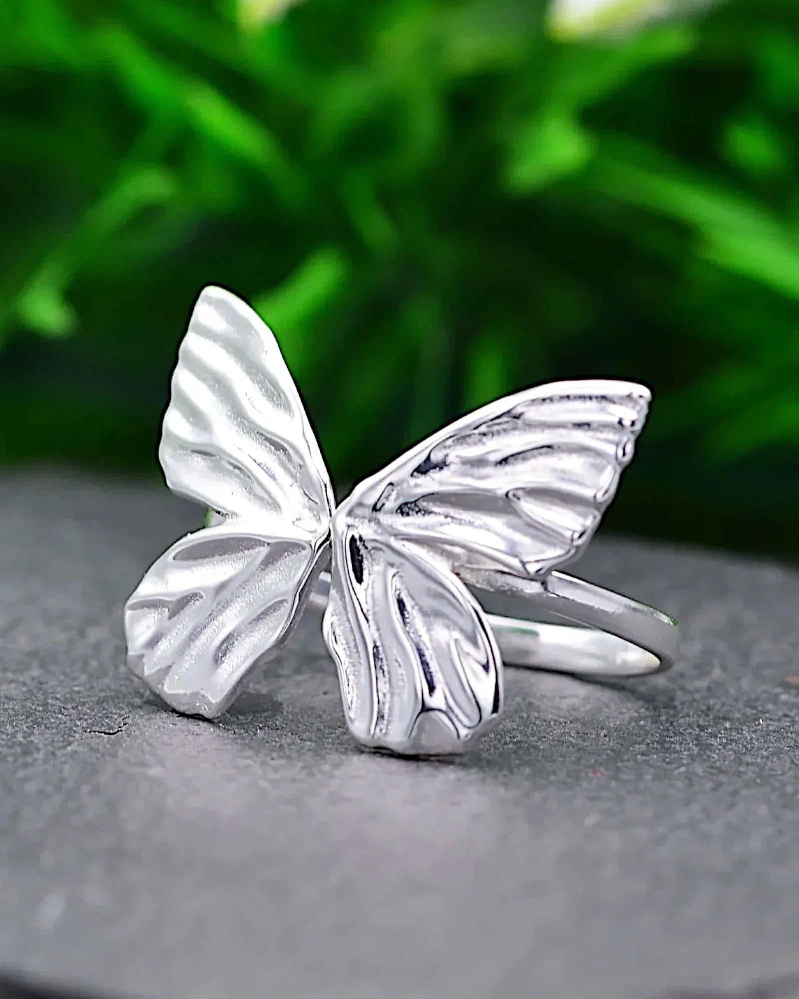 Schmetterlingsförmiger Ring aus 925er Sterlingsilber - TOLLzWOOD