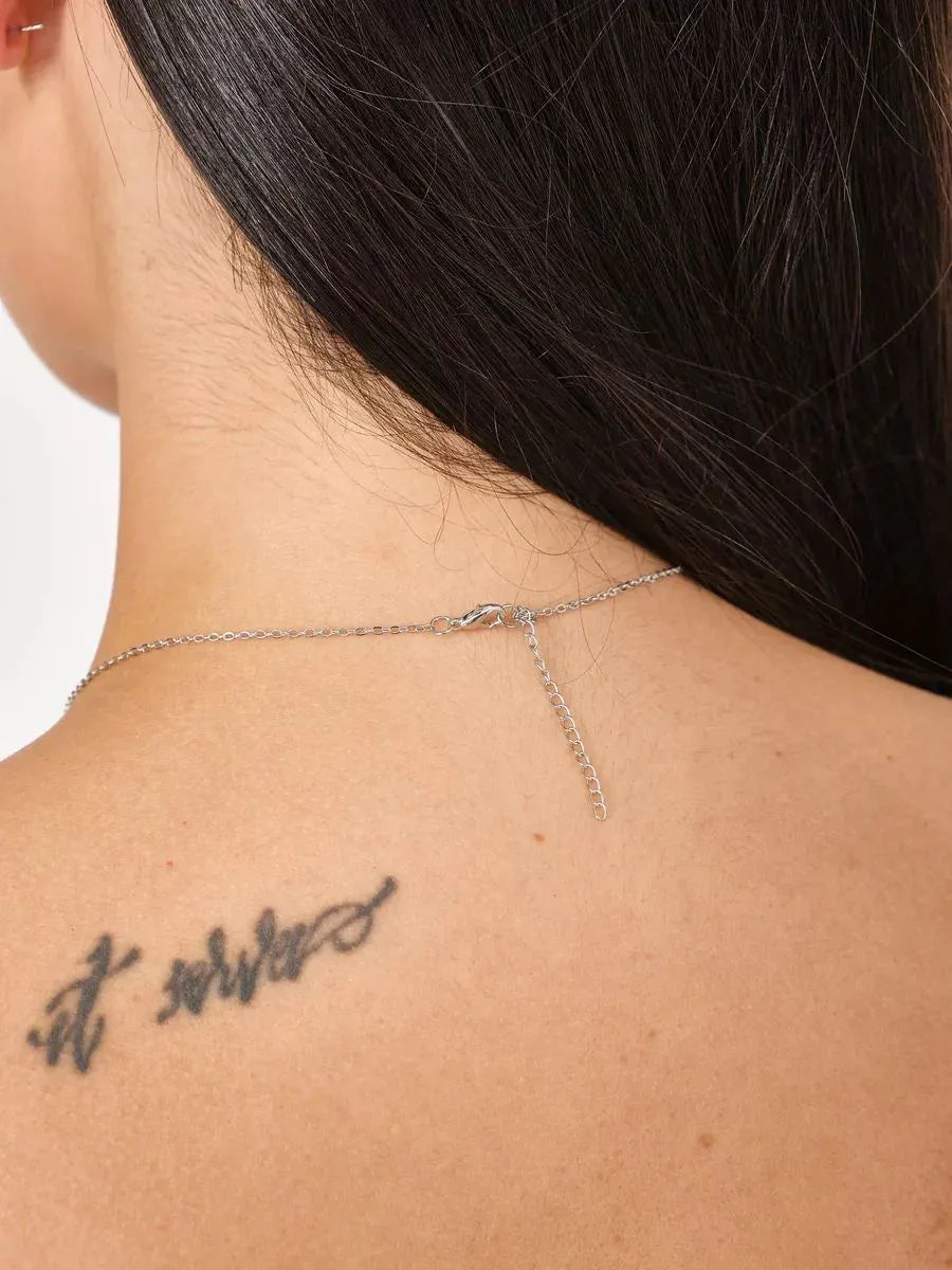 Silberfarbene „Clover“ Halskette - TOLLzWOOD