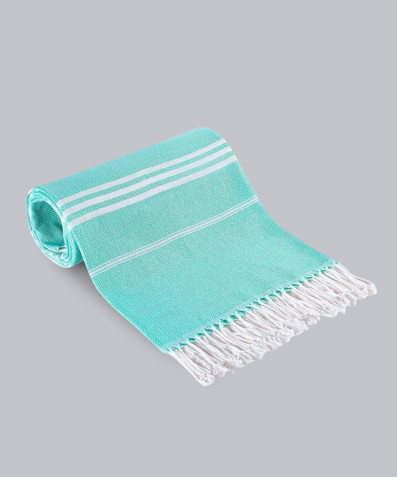 Turkish beach towel, green, 95×180 cm