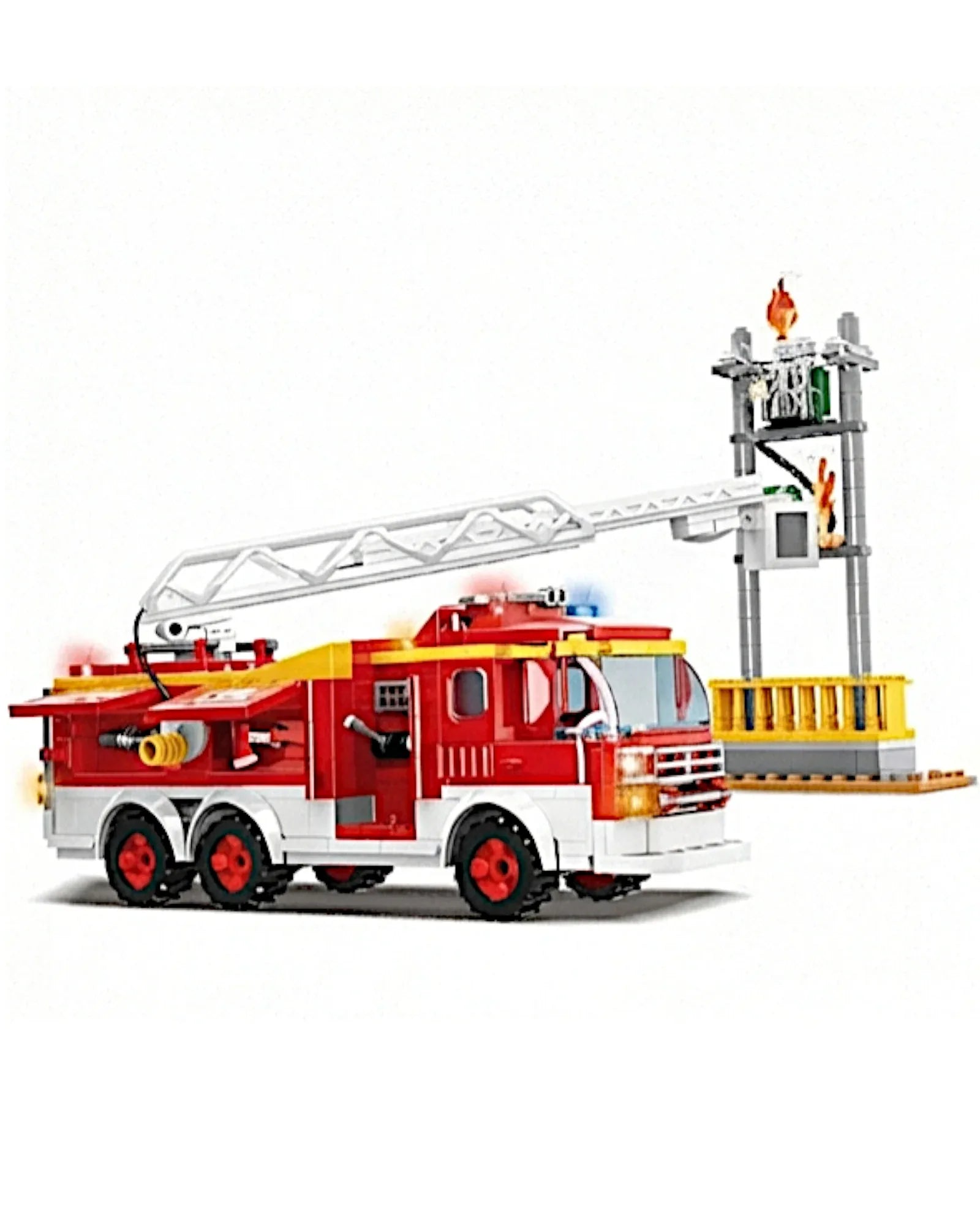 EC-Feuerwehrfahrzeug mit Drehleiter, 433 Teile - TOLLzWOOD