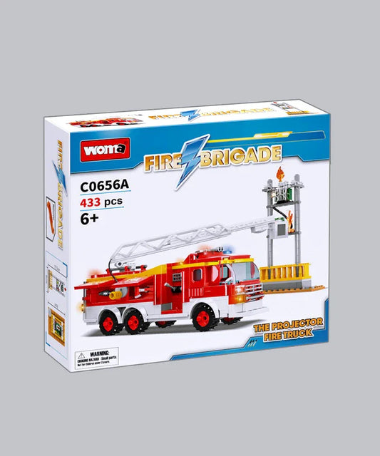 EC-Feuerwehrfahrzeug mit Drehleiter, 433 Teile - TOLLzWOOD