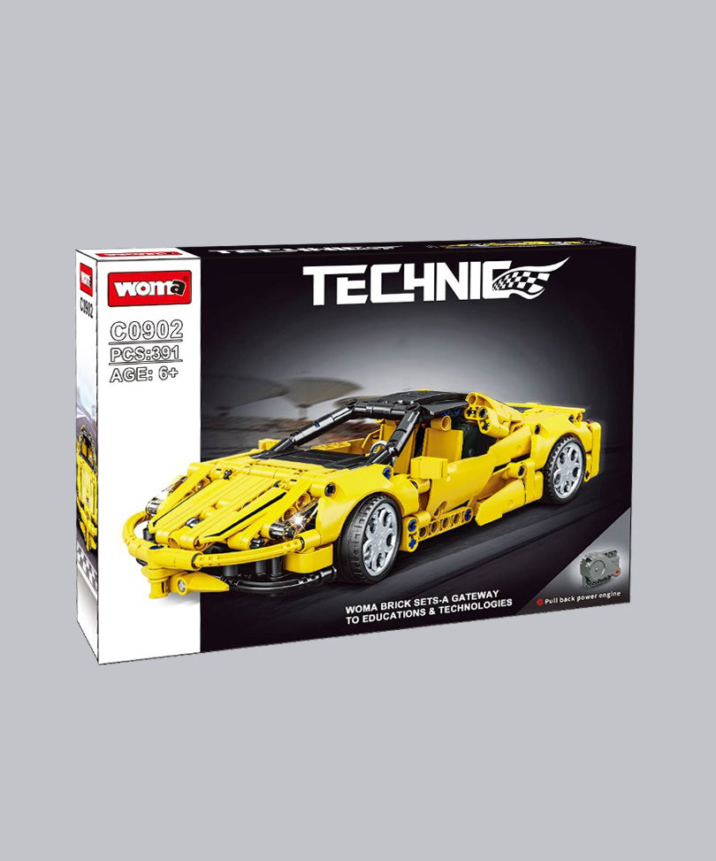 EC-TECHNIC Rennwagen mit Rückziehfunktion, 391 Teile