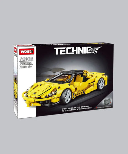 EC-TECHNIC Rennwagen mit Rückziehfunktion, 391 Teile - TOLLzWOOD