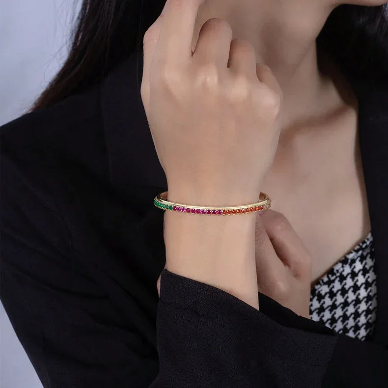 Elegantes Armband aus 925er Sterlingsilber mit Zirkonia - TOLLzWOOD