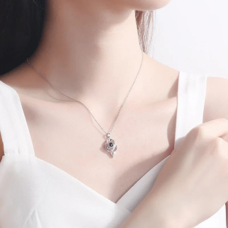 Halskette aus 925er Sterlingsilber mit runden Zirkonia - TOLLzWOOD