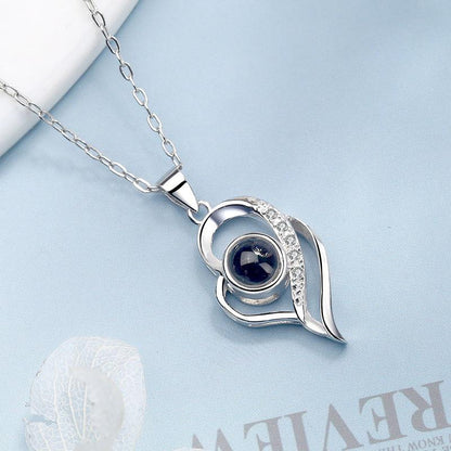 Halskette aus 925er Sterlingsilber mit runden Zirkonia - TOLLzWOOD