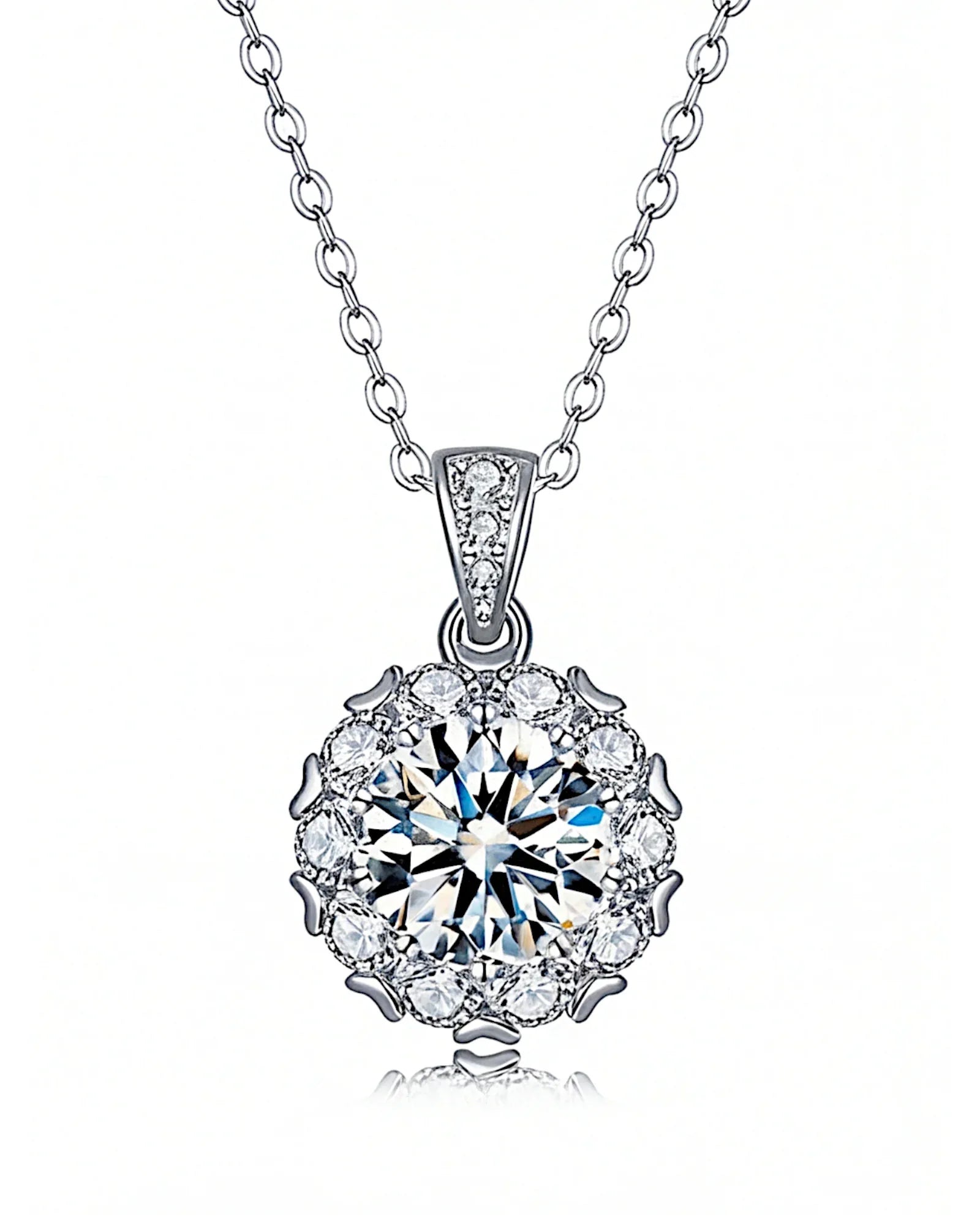 Halskette aus 925er Silber mit Zirkonia - TOLLzWOOD