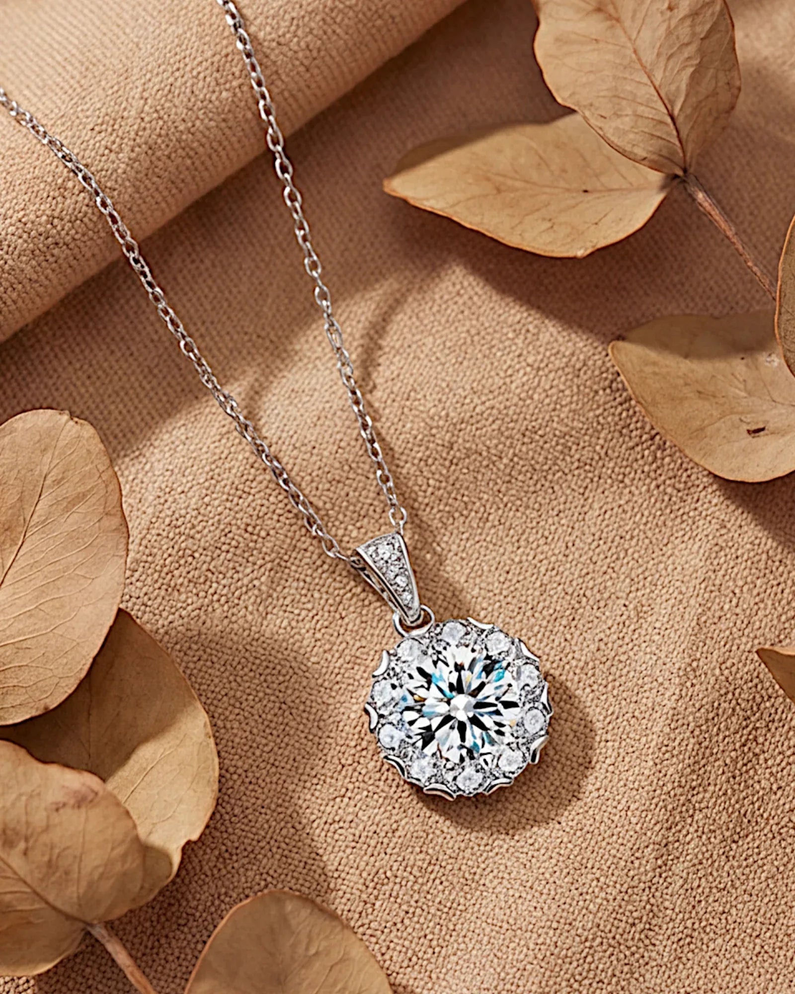 Halskette aus 925er Silber mit Zirkonia - TOLLzWOOD
