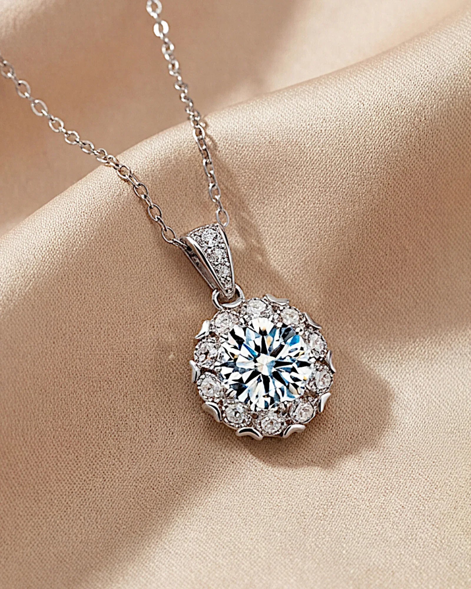 Halskette aus 925er Silber mit Zirkonia - TOLLzWOOD