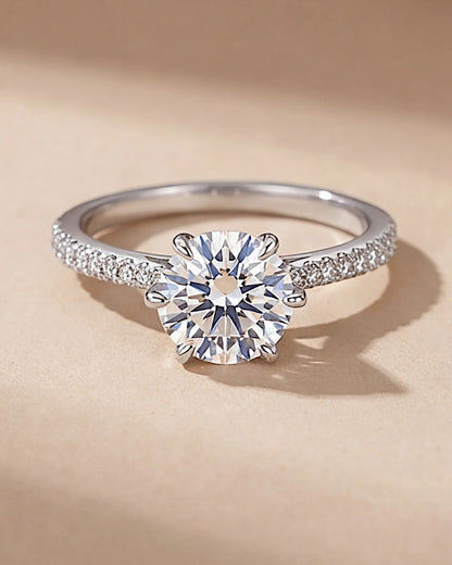 Ring aus 925er Sterlingsilber mit einem großen Zirkonia - TOLLzWOOD