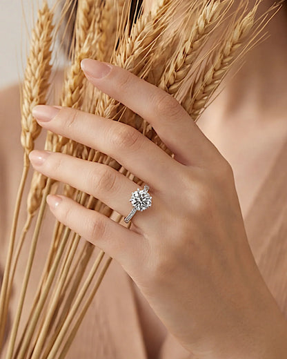 Ring aus 925er Sterlingsilber mit einem großen Zirkonia - TOLLzWOOD