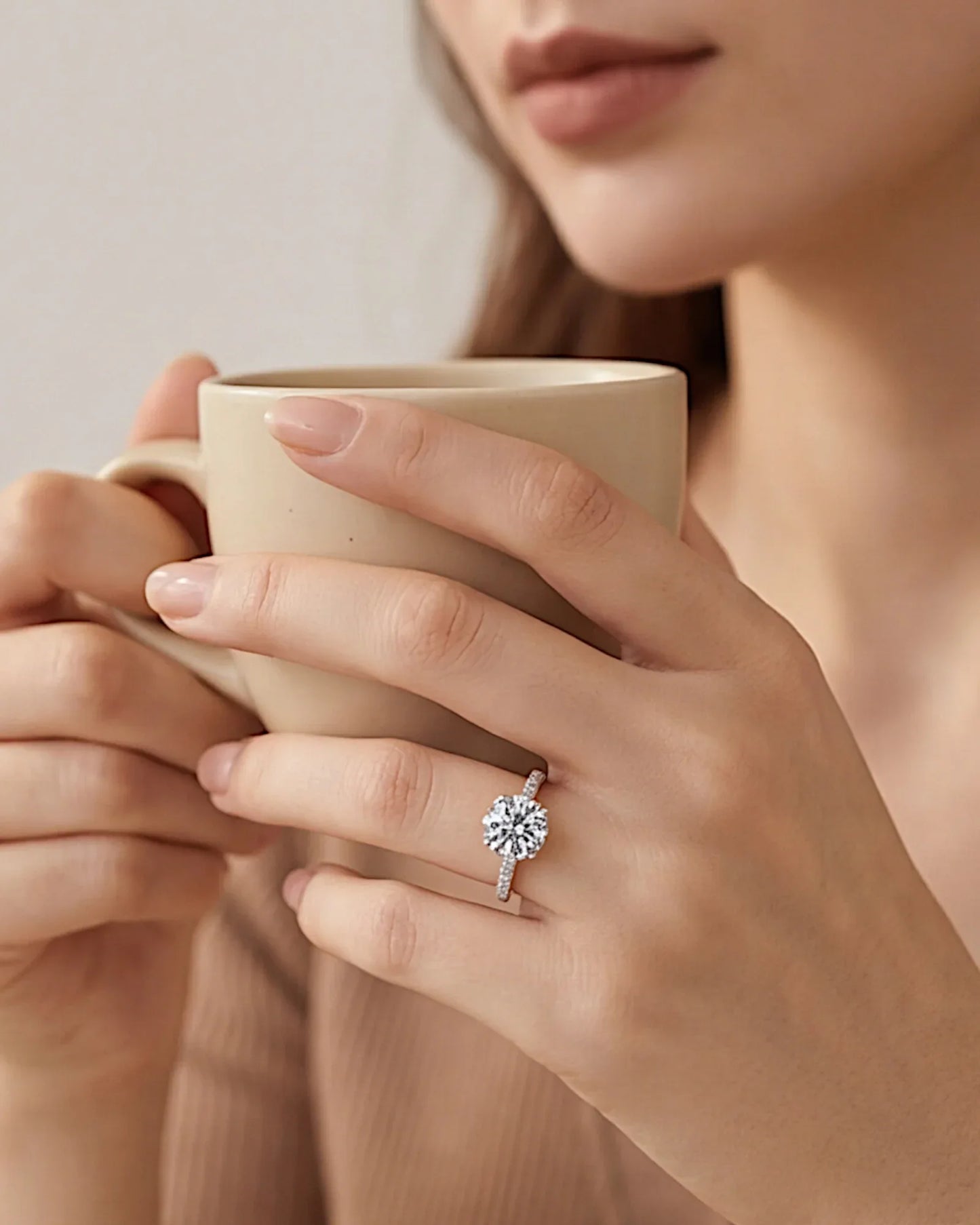 Ring aus 925er Sterlingsilber mit einem großen Zirkonia - TOLLzWOOD