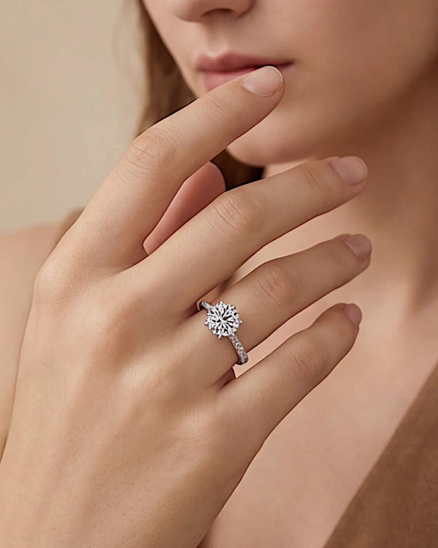 Ring aus 925er Sterlingsilber mit einem großen Zirkonia - TOLLzWOOD