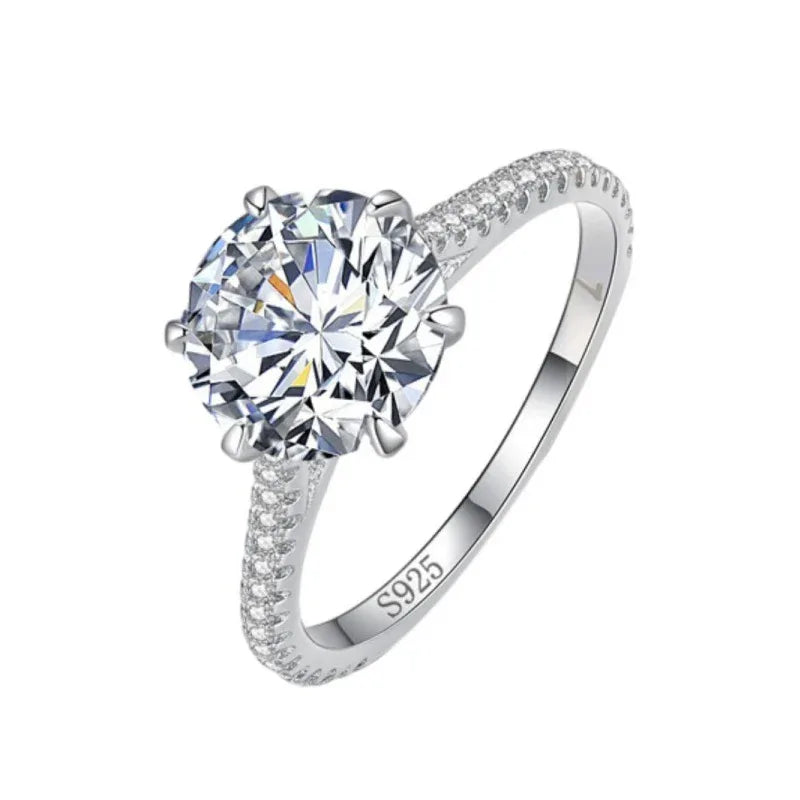 Ring aus 925er Sterlingsilber mit einem großen Zirkonia - TOLLzWOOD