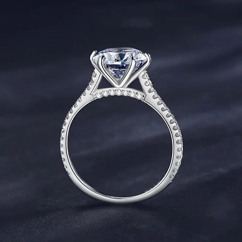 Ring aus 925er Sterlingsilber mit einem großen Zirkonia - TOLLzWOOD