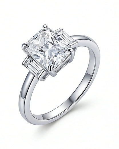 Ring aus 925er Sterlingsilber mit großem Zirkon - TOLLzWOOD