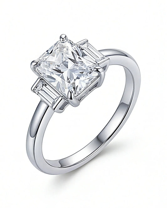 Ring aus 925er Sterlingsilber mit großem Zirkon - TOLLzWOOD