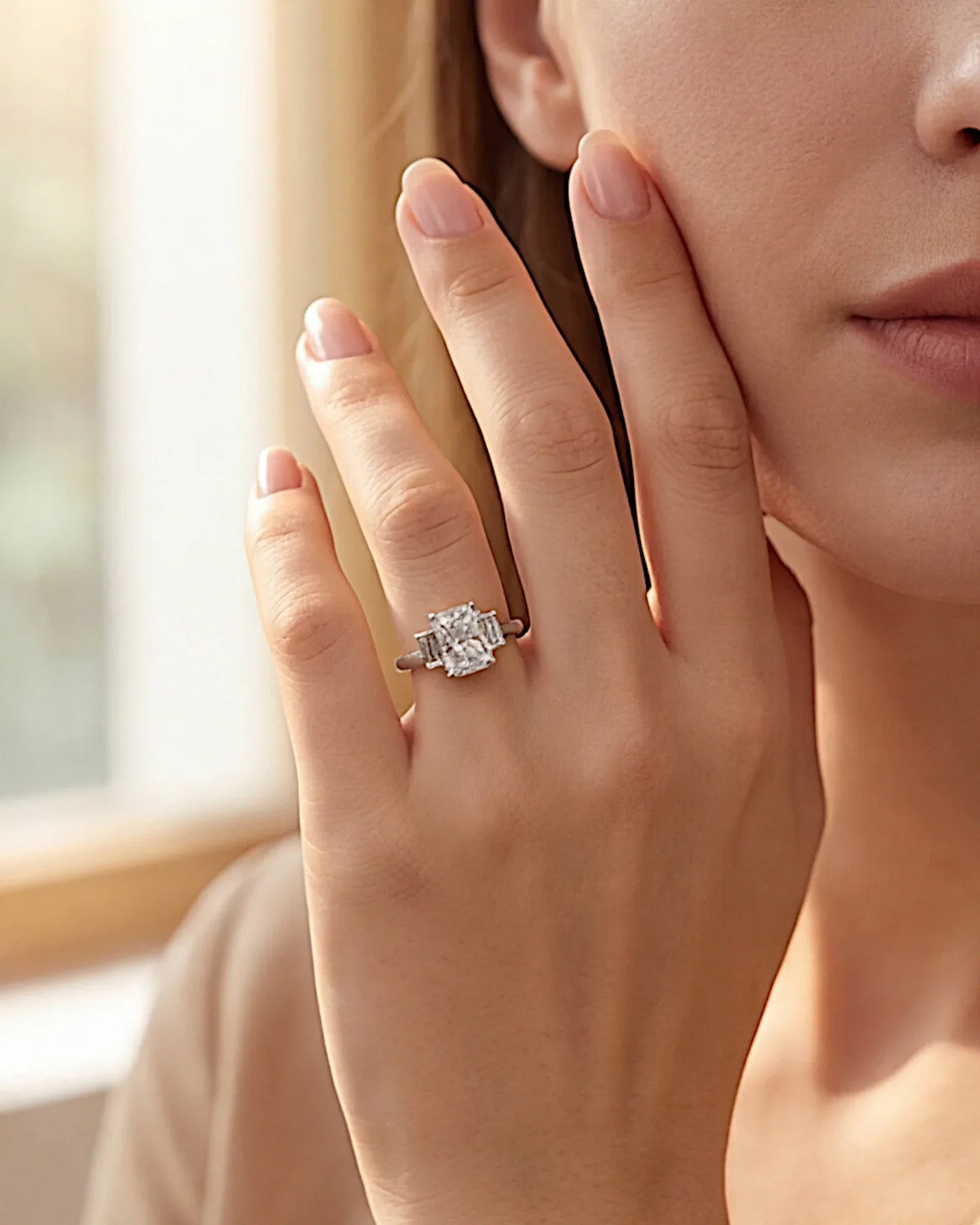 Ring aus 925er Sterlingsilber mit großem Zirkon - TOLLzWOOD