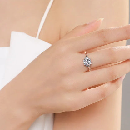 Ring aus 925er Sterlingsilber mit großem Zirkon - TOLLzWOOD