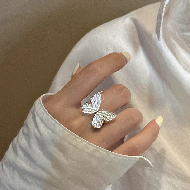 Schmetterlingsförmiger Ring aus 925er Sterlingsilber - TOLLzWOOD