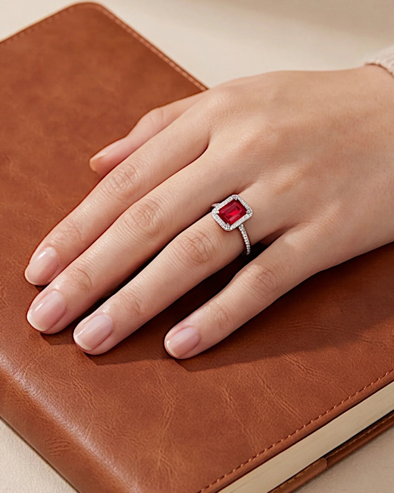 Ring aus 925er Silber mit grünem Zirkonia - TOLLzWOOD