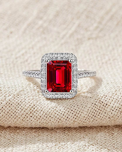 Ring aus 925er Silber mit grünem Zirkonia - TOLLzWOOD