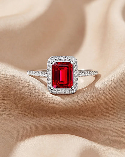 Ring aus 925er Silber mit grünem Zirkonia - TOLLzWOOD