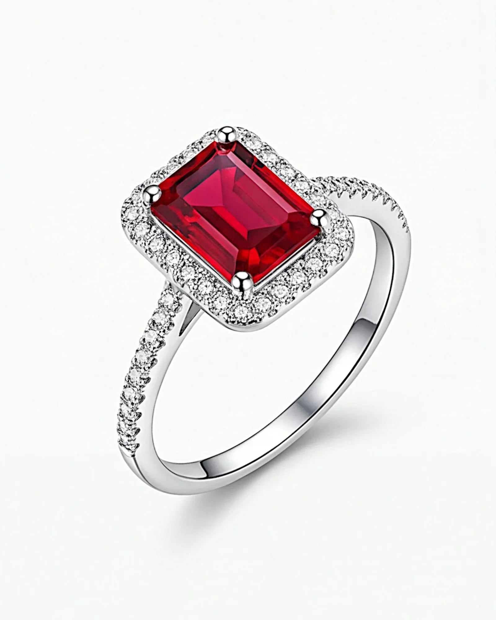 Ring aus 925er Silber mit grünem Zirkonia - TOLLzWOOD