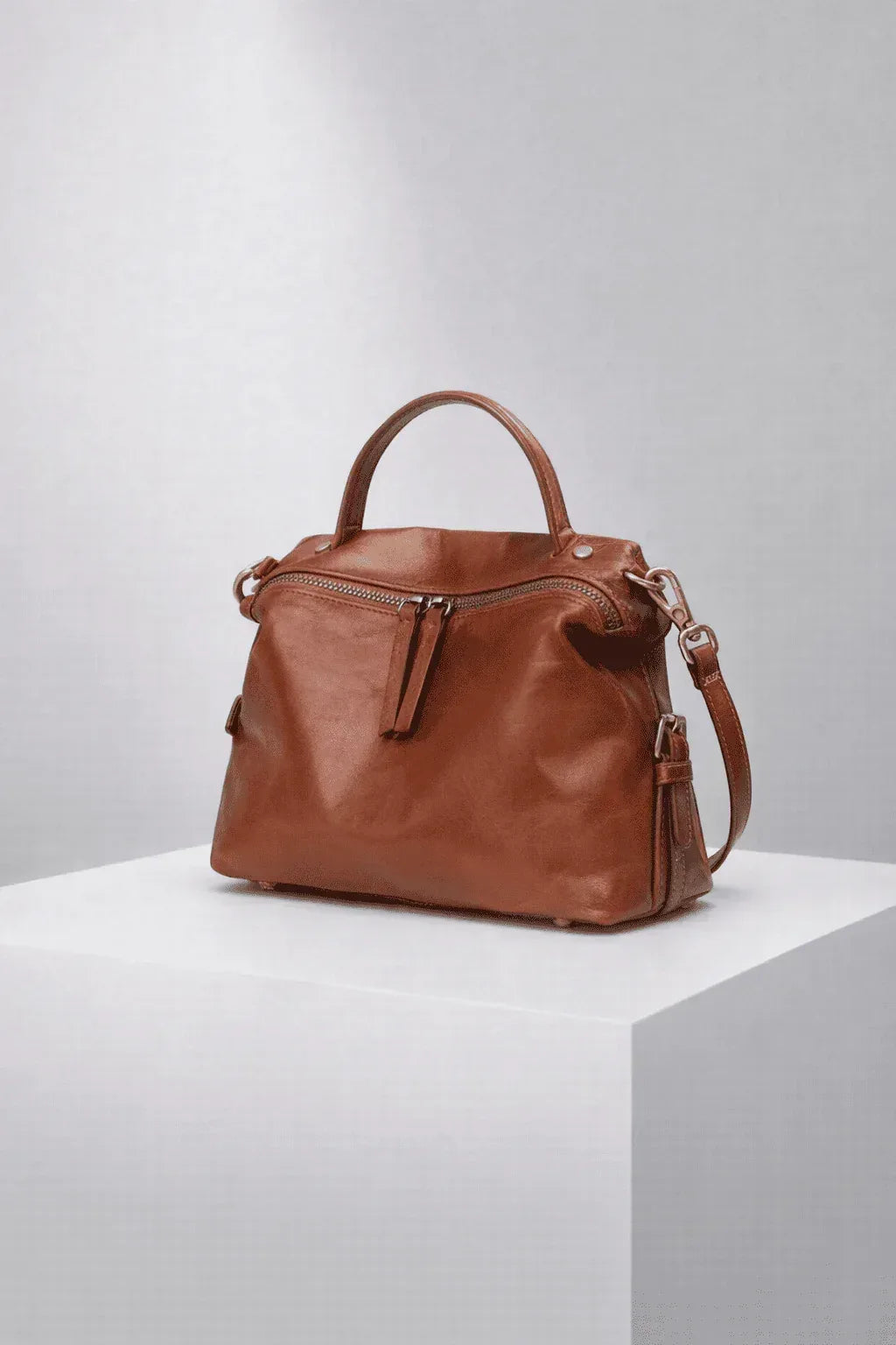 Leder Handtasche "Nelke" - TOLLzWOOD