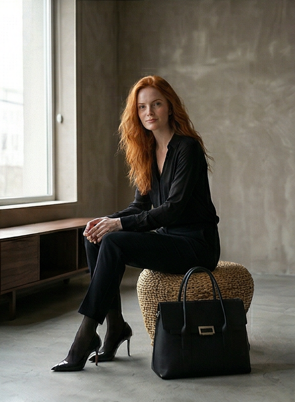 Leder Handtasche "Dahlie"