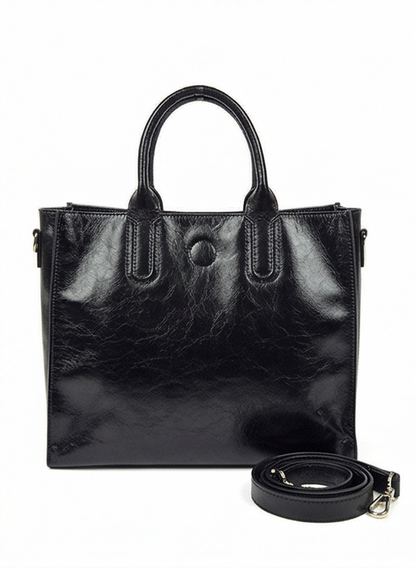 Leather handbag "Pfingstrose"