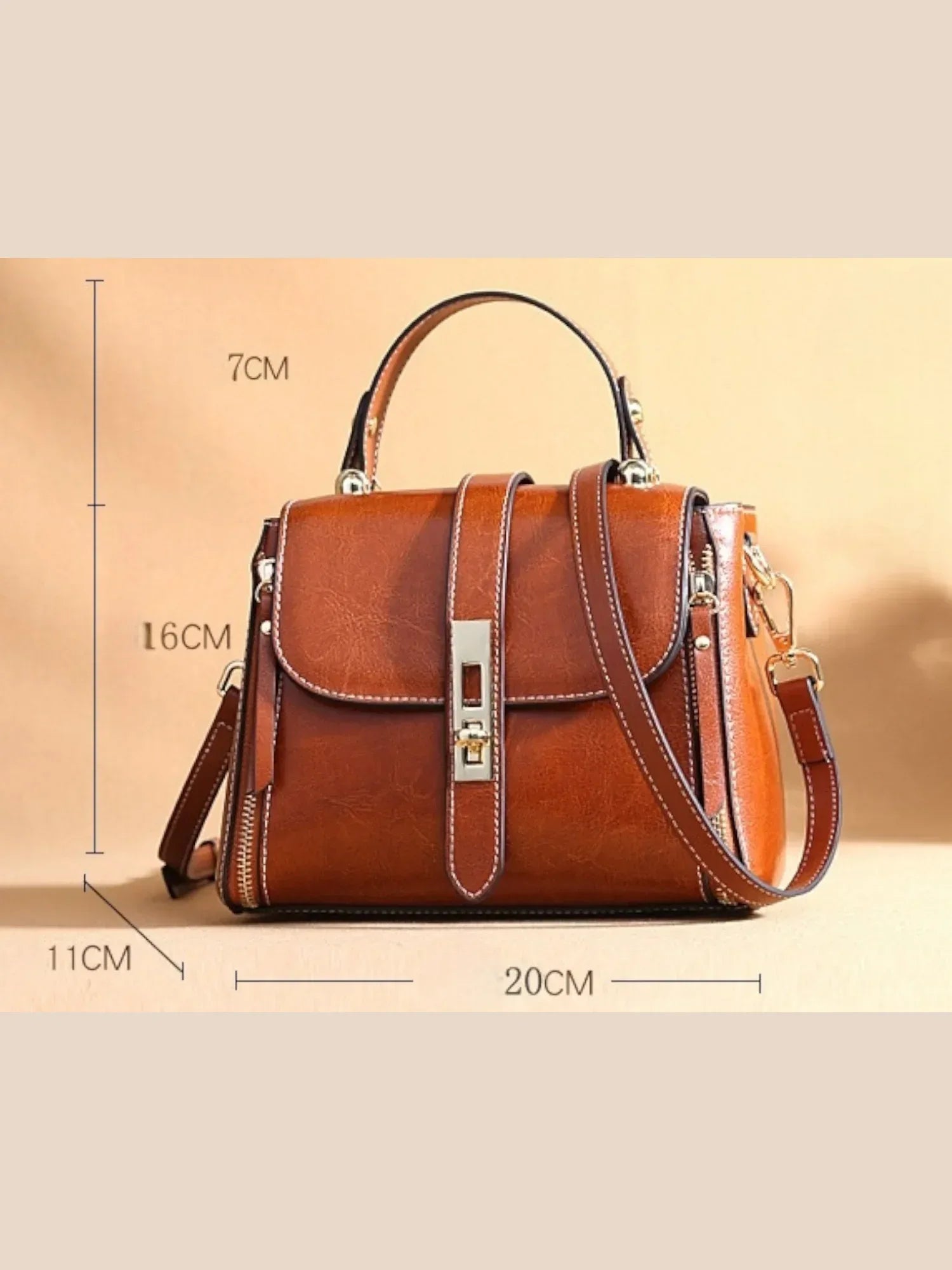 Leder Handtasche "Iris" - TOLLzWOOD