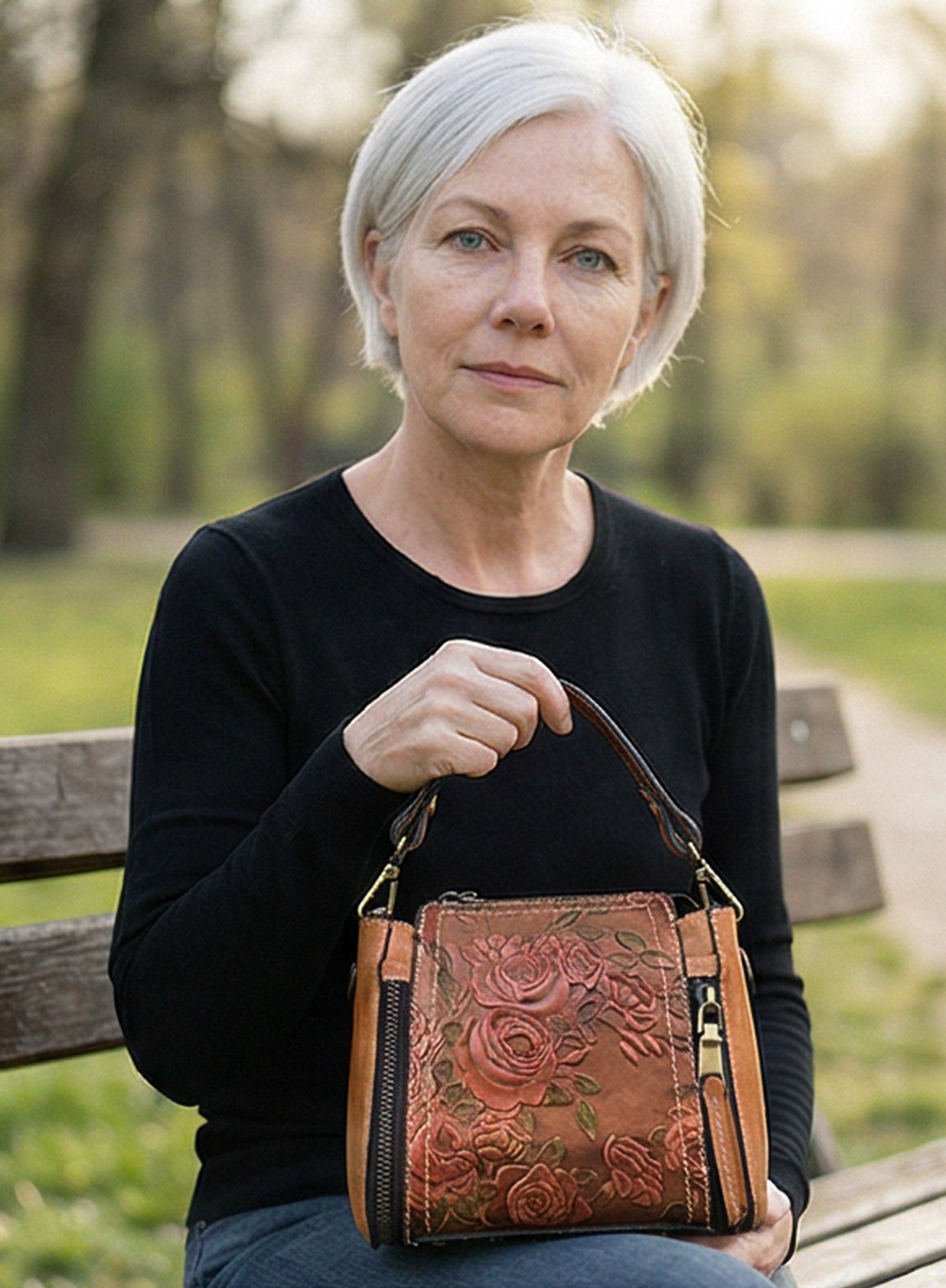 Leder Handtasche "Element"