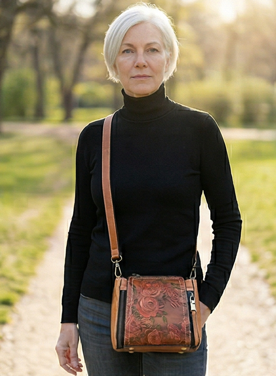 Leder Handtasche "Element"